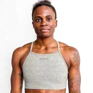 NOBULL Plush Heather High-Neck Sports Bra, Small